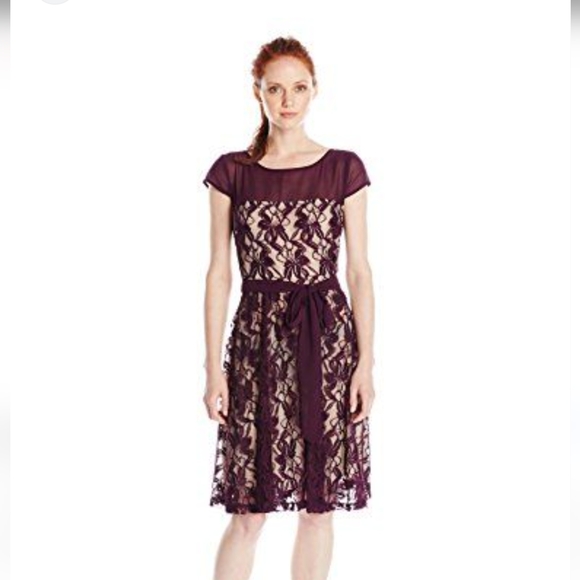 Julian Taylor Dresses & Skirts - ⭐NWT NY Julian Taylor lace plum dress
